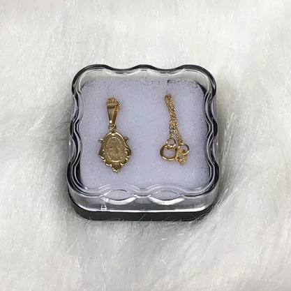 Corrente Banhada Dourada Medalha de Nossa Senhora das Graças