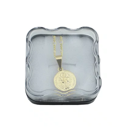Corrente Banhada Dourada Medalha de São Bento