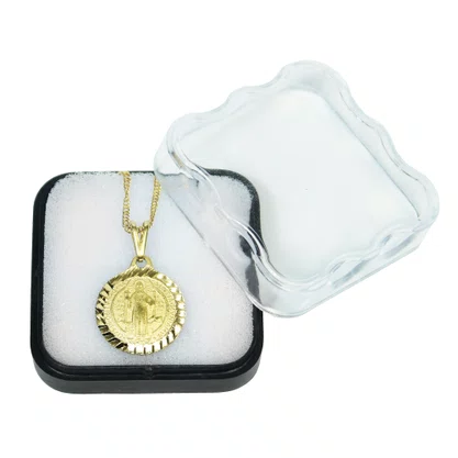 Corrente Banhada Dourada Medalha São Bento