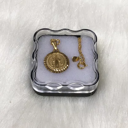 Corrente Banhada Dourada Medalha de São Bento
