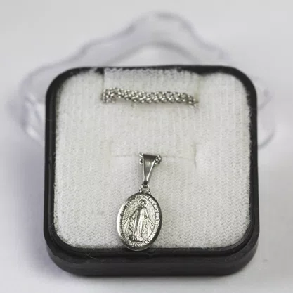 Corrente Medalha de Nossa Senhora das Graças - Inox