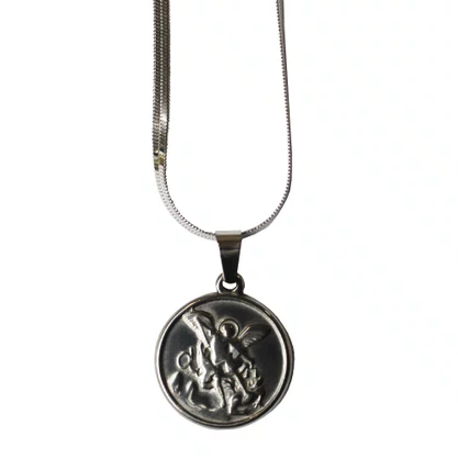 Corrente Medalha de São Miguel Arcanjo - Aço Inox