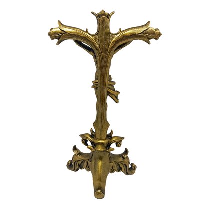 Crucifixo de Mesa Bronze de Resina Nacional - 27 cm