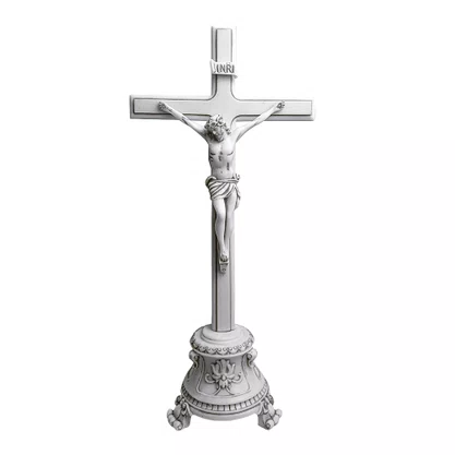 Crucifixo de Mesa em Mármore - 46cm
