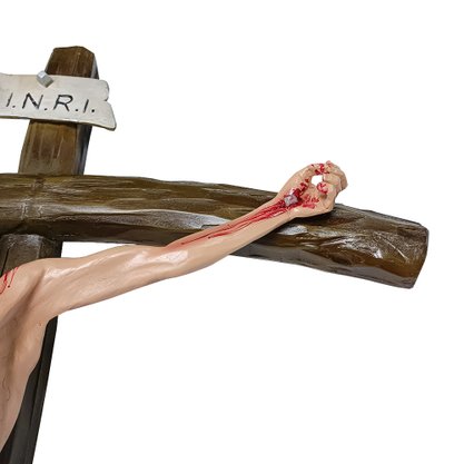 Crucifixo de Parede de Resina Nacional - 100 cm