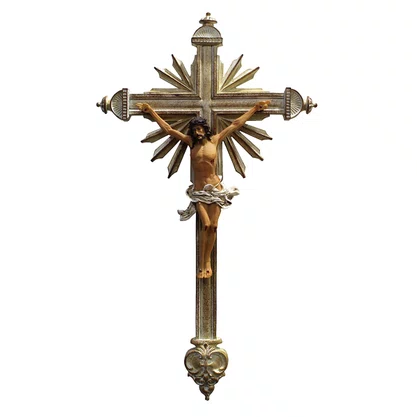 Crucifixo de Parede em Resina - 44 Cm X 25 Cm