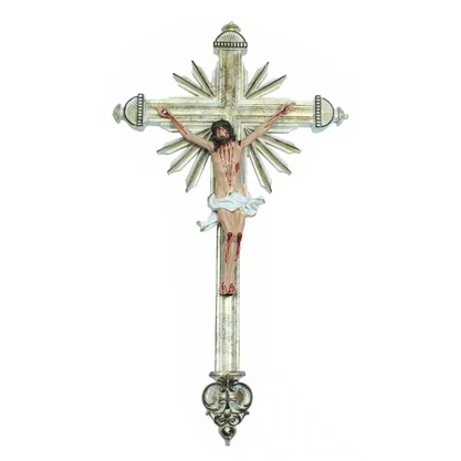 Crucifixo de Parede em Resina - 44 cm x 25 cm