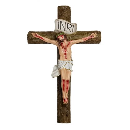 Crucifixo de Parede em Resina Nacional - 20 cm