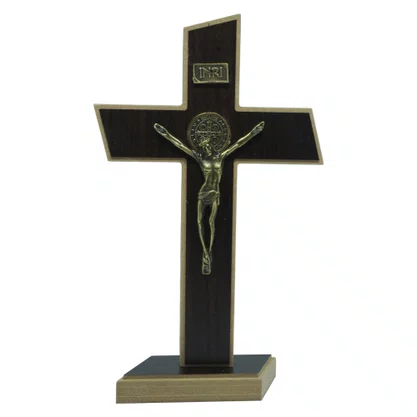 Crucifixo de Parede/Mesa Mdf em 20 cm