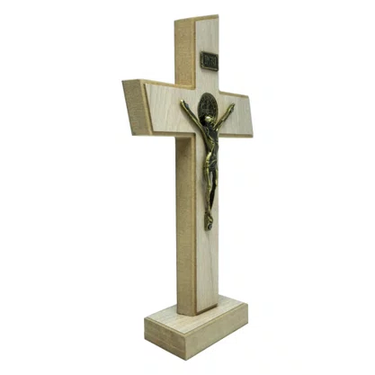 Crucifixo de Parede/Mesa Mdf em Tirol 20 cm