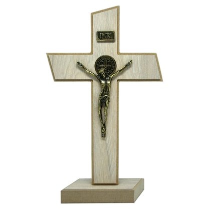 Crucifixo de Parede/Mesa Mdf em Tirol 20 cm