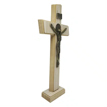 Crucifixo de Parede/mesa Mdf em Tirol 27 Cm