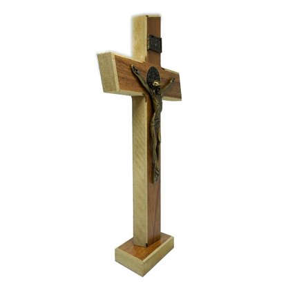 Crucifixo Parede/Mesa Mdf Athenas 27 cm