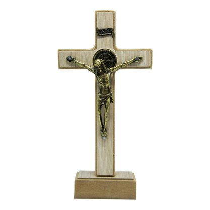 Crucifixo Parede/mesa Mdf em Tirol 13 Cm