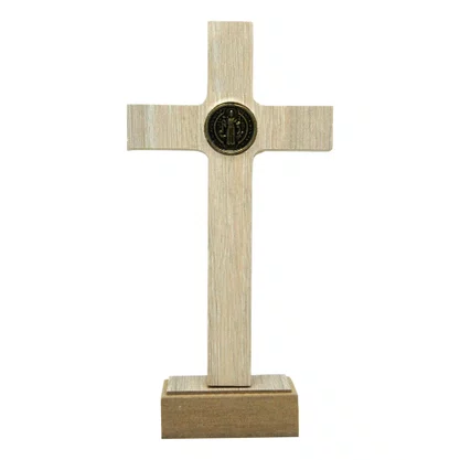 Crucifixo Parede/mesa Mdf em Tirol 13 Cm