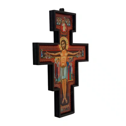 Cruz de São Damião MDF para Parede 20 x 14 cm