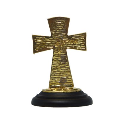 Cruz Dourada Strass Mesa - 7 cm