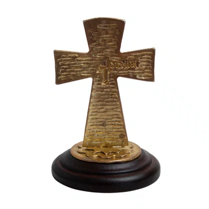 Cruz Dourada Strass Mesa - 7 cm