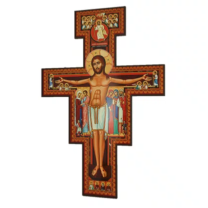 Cruz de Parede São Damião em MDF - 150 cm X 100 cm