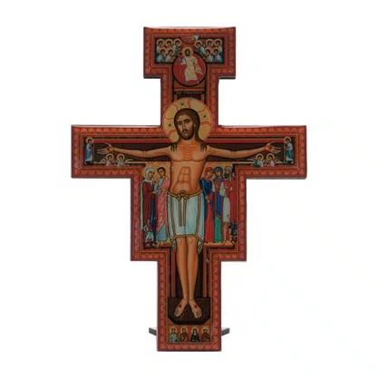 Cruz São Damião MDF de Mesa 18,5 x 13,5