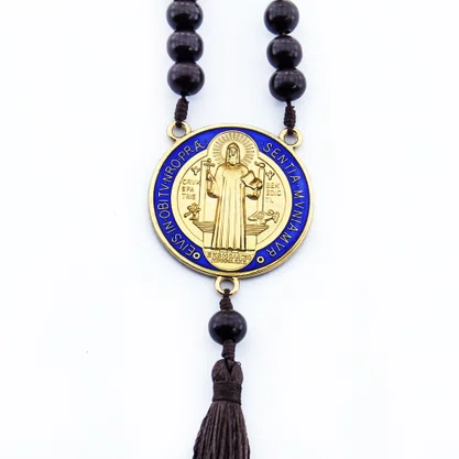 Dezena Carro de São Bento Medalha Pompom - 8 mm