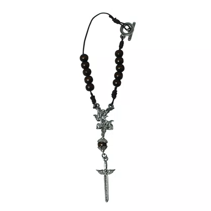 Dezena de Carro de Arcanjo São Miguel de Madeira Marrom 6 mm