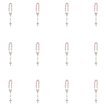 12 Unid - Dezena em Pérola Rosa Contas de 5m