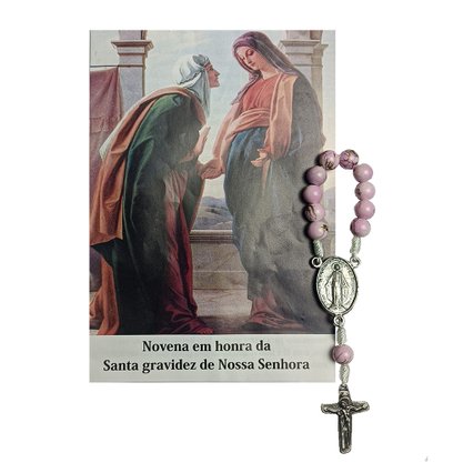 Dezena Oração Santa Gravidez de Nossa Senhora - Rosa