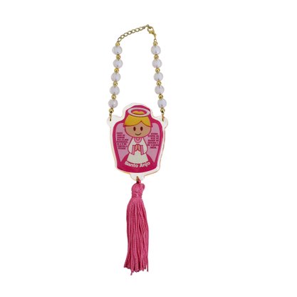 Dezena para Carro Anjo Rosa com Pompom