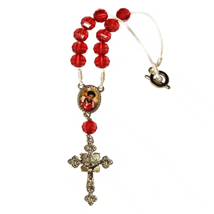 Dezena para Carro de São Carlo Acutis Vermelho