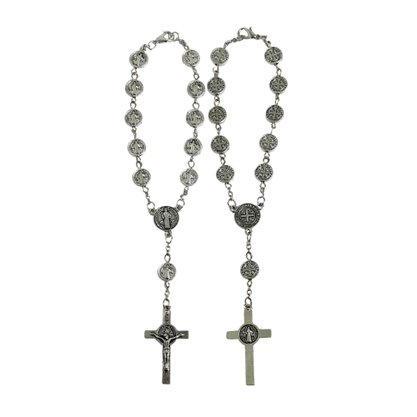 Dezena de Carro Contas Medalha de São Bento - 10 mm
