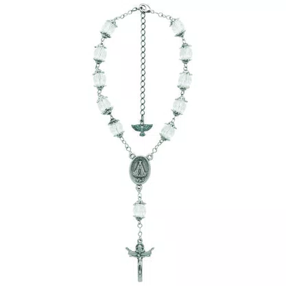 Dezena para Carro Nossa Senhora Aparecida Contas Cristal Tulipa 10 mm
