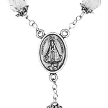 Dezena para Carro Nossa Senhora Aparecida Contas Cristal Tulipa 10 mm