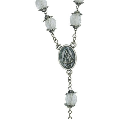 Dezena para Carro Nossa Senhora Aparecida Contas Cristal Tulipa 10 mm