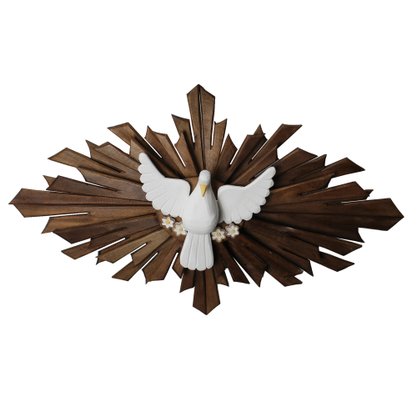 Divino Espírito Santo de Madeira Escura - 47 cm 