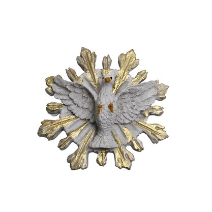 Divino Espírito Santo de Parede em Resina Nacional - 9 cm x 9 cm