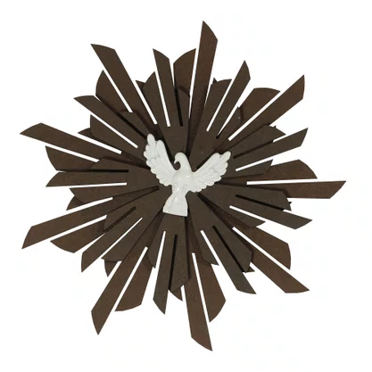 Divino Espírito Santo MDF Marrom - 23 cm x 23 cm
