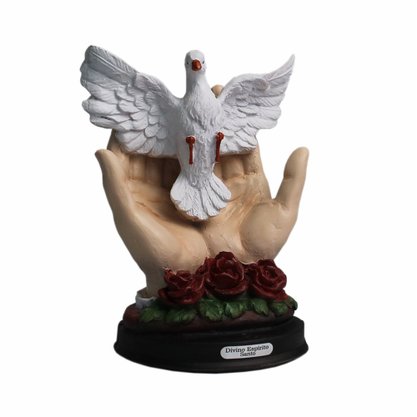 Divino Espírito Santo nas Mãos de Resina Nacional - 15 cm