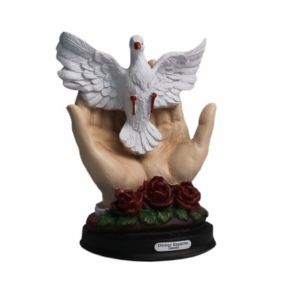 Divino Espírito Santo nas Mãos de Resina Nacional - 15 cm