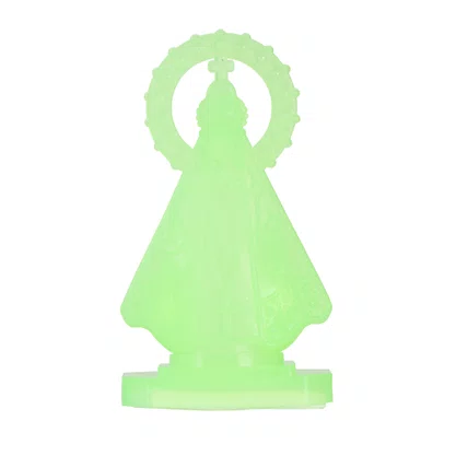 Enfeite de Nossa Senhora Aparecida Carro Fosforescente Auto Colante - 5,5 cm