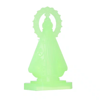 Enfeite de Nossa Senhora Aparecida Carro Fosforescente Auto Colante - 5,5 cm