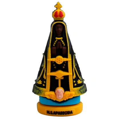 Enfeite Nossa Senhora Aparecida Borracha - 8 cm