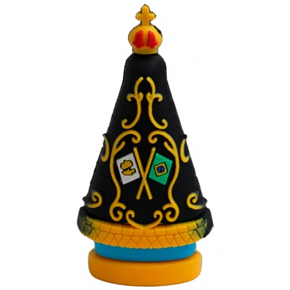 Enfeite Nossa Senhora Aparecida Borracha - 8 cm
