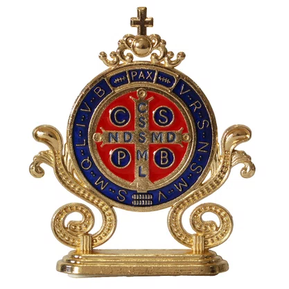 Enfeite para Carro Medalha de São Bento Auto Colante - 7 cm