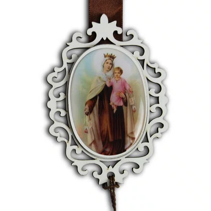 Escapulário de Porta Sagrado Coração de Jesus e Nossa Senhora do Carmo