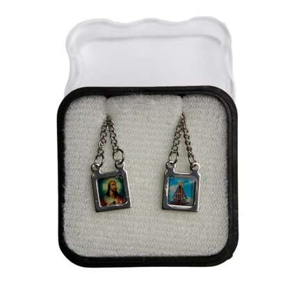 Escapulário Quadrado de Nossa Senhora Aparecida - Inox