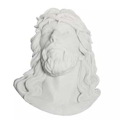 Face de Cristo de Parede em Mármore Natural - 22 cm