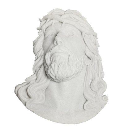 Face de Cristo de Parede em Mármore Natural - 22 cm