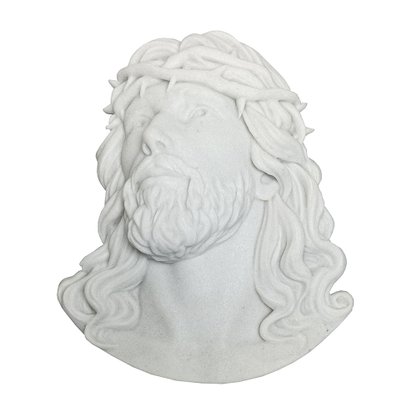 Face de Cristo de Parede em Mármore Natural - 22 cm