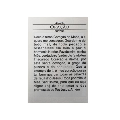 100 unid - Folheto Oração Imaculado Coração de Maria